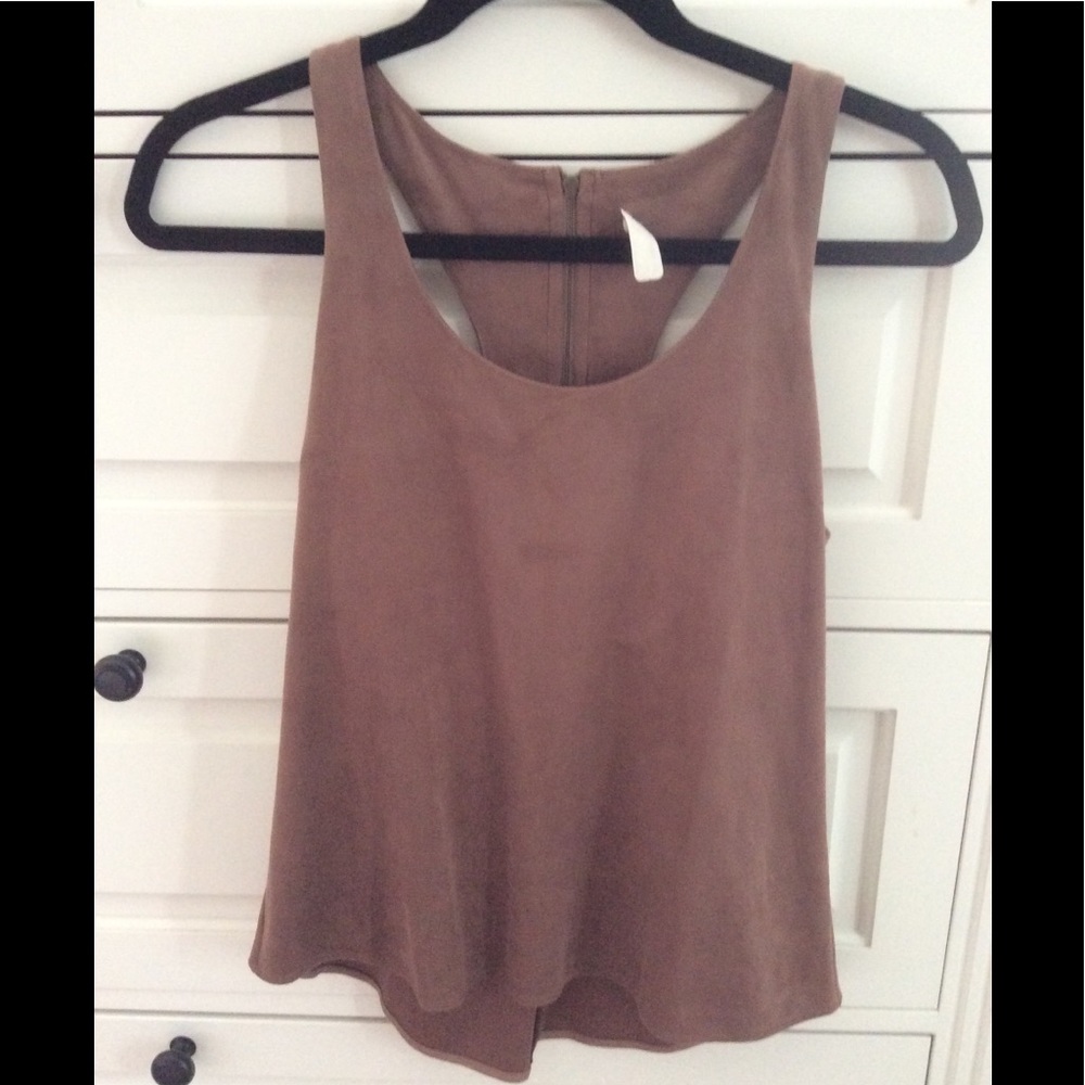 AG Jeans faux suede racerback tank top